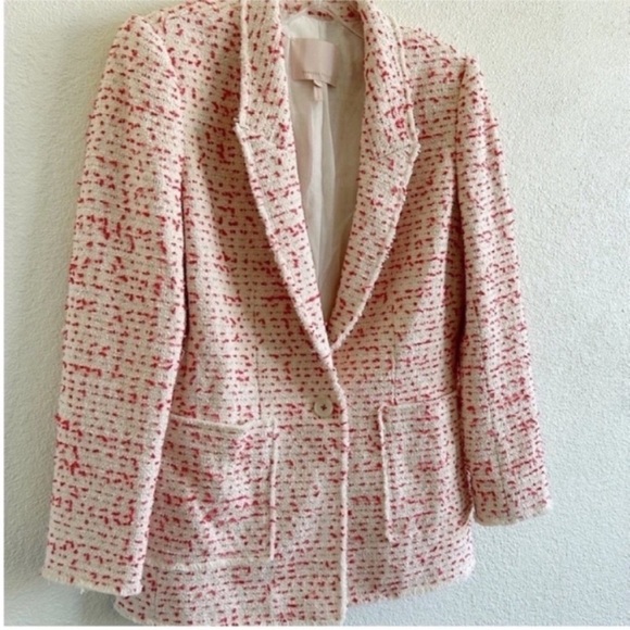 Rebecca Taylor Beckie Tweed Jacket Pink - Picture 5 of 9